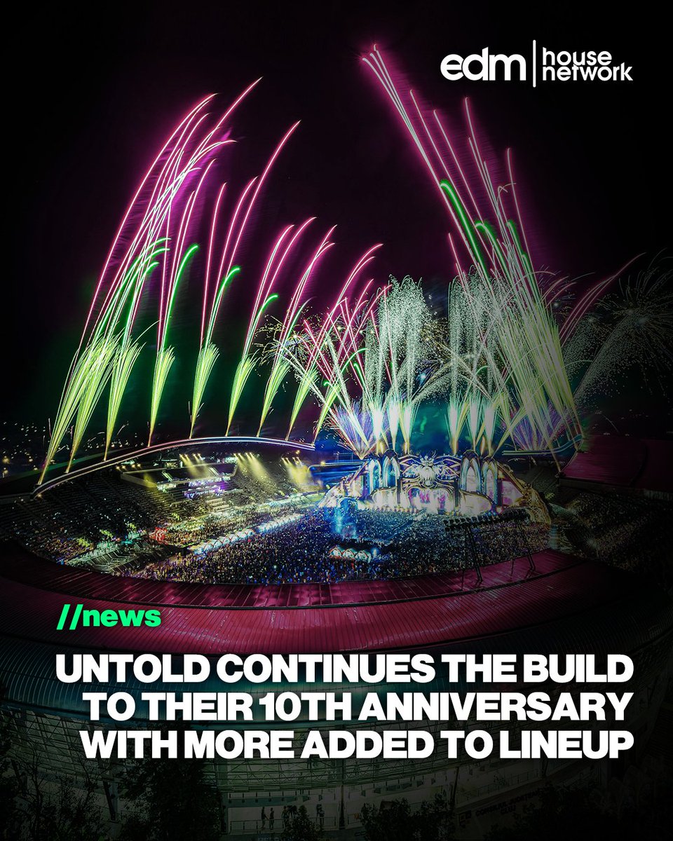 EDMHouseNetwork (@edmhousenetwrk) on Twitter photo . <a href="/UntoldFestival/">UNTOLD Festival</a> add even more big names to their ever growing lineup for 2025!
Read more: edmhousenetwork.com/untold-turns-1… . <a href="/UntoldFestival/">UNTOLD Festival</a> add even more big names to their ever growing lineup for 2025!
Read more: edmhousenetwork.com/untold-turns-1…
