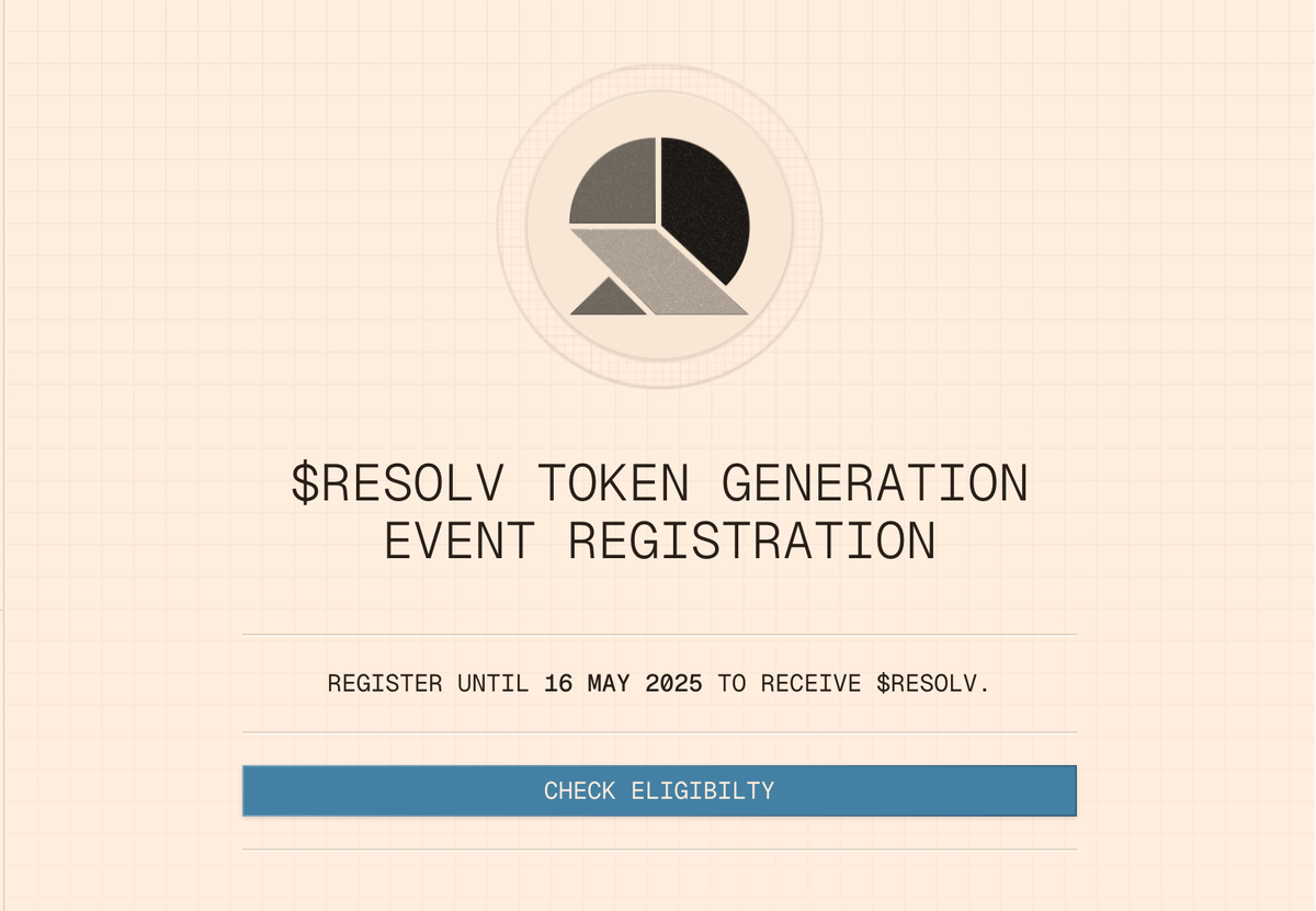 Airdrops_one's tweet image. $RESOLV Airdrop 🪂Registration is live from @ResolvLabs

🌐claim.resolv.xyz
🔸You must register to get Airdrop Claim
🔸Register until: May 16 at 23:59 UTC.
🔸10% allocation for Season 1 will be distributed to the users in full. 
🔸Unclaimed tokens go to Season 2 and reward…