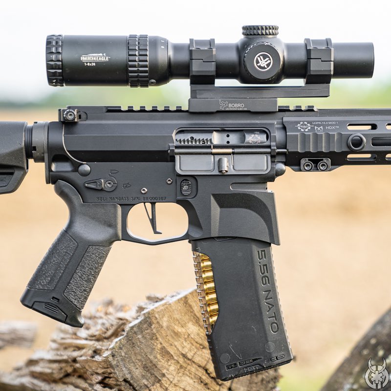 Pistol grip &amp; 30 round transparent magazine combo