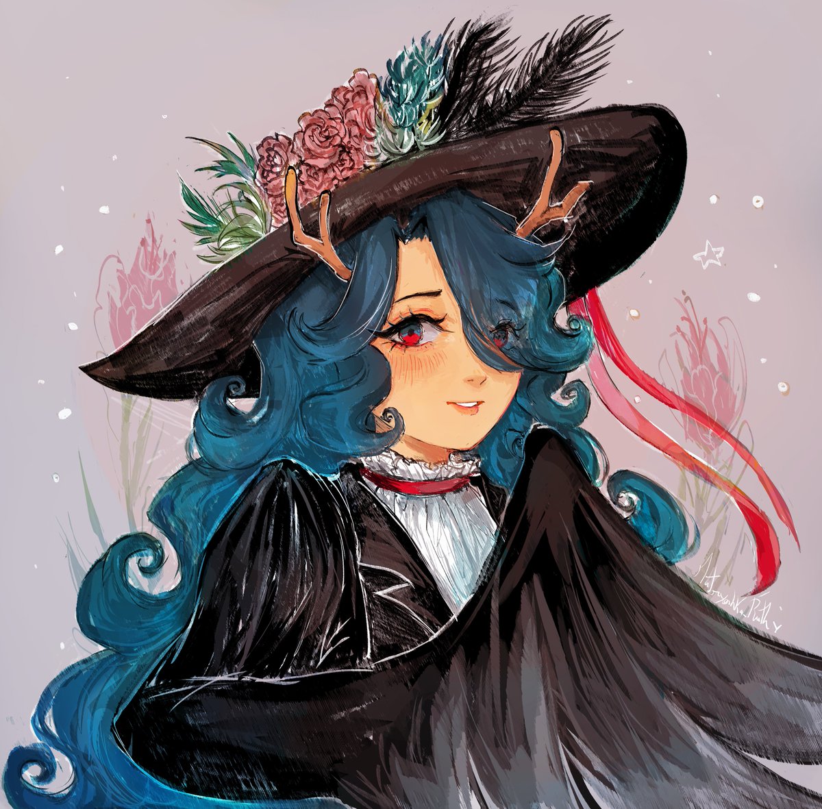 Ruth__Iris's tweet image. Commission for @yy_sofis 💜

#commissionart