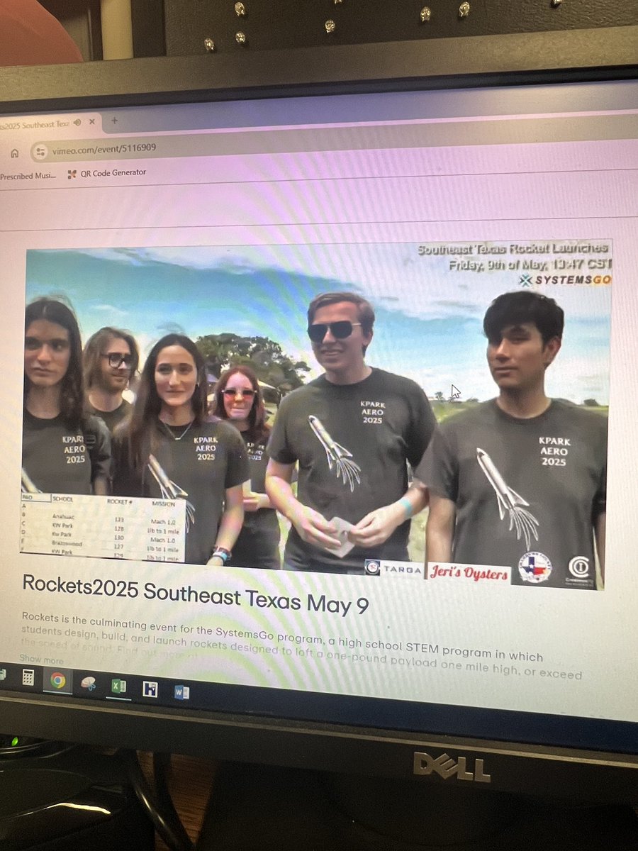 Good luck to <a href="/Taylor3Glenn/">gataylor3</a> and all the <a href="/HumbleISD_KPHS/">Kingwood Park HS</a> Aerospace Crew! Huge shout out to Orchestra students Lucas (in the sunglasses) , Carson, Richard, and Nolan (all not pictured)!