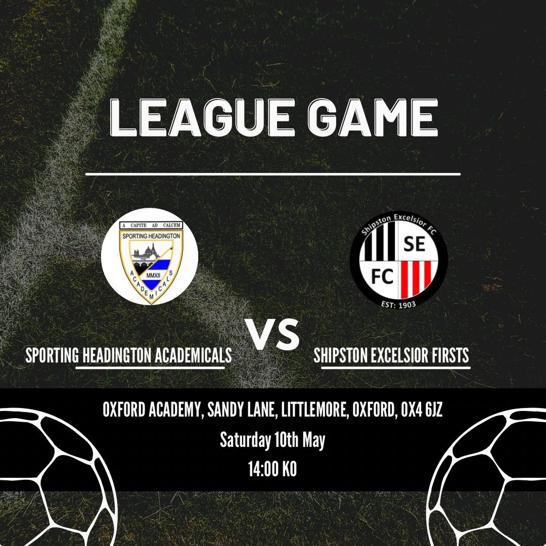 Final game of the season and the 1st team travel to @sportingheadingtonafc in the league 

🕰️- 2pm kick off! 

Come along and support the boys! 🖤🤍