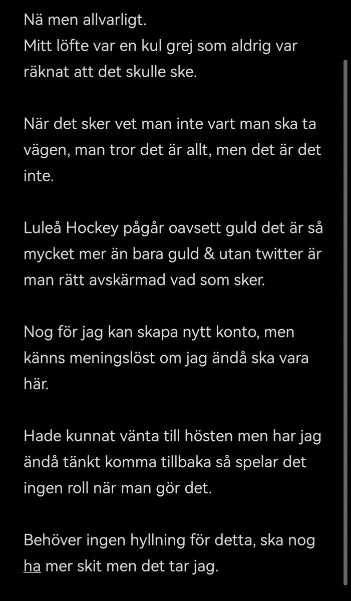 Man är twitters Dick Axelsson.
Comeback varje säsong.