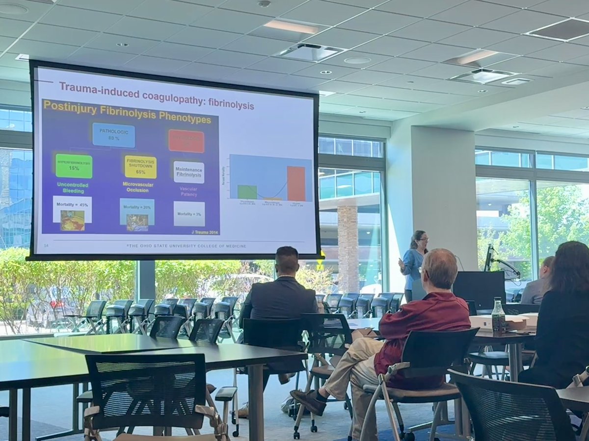 QOTD: “Reporting only the INR is insulting to the complexity of your coagulation cascade.” Thanks <a href="/JuliaColemanMD/">Julia R Coleman, MD MPH</a> for a captivating talk on coagulopathy in the ICU! 🩸 <a href="/SCCMohio/">SCCMohio</a> <a href="/OhioStateSurg/">Ohio State Wexner Medical Center Surgery Dept.</a>