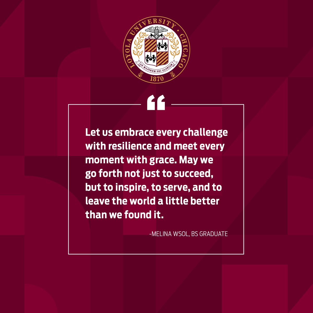 Melina Wsol (BS '25, Psychology) delivers a message to her fellow graduates full of heart and hope for what's ahead.  As the Class of 2025 steps into their next chapter, her words inspire to embrace the unknown with confidence and compassion. 🌎✨