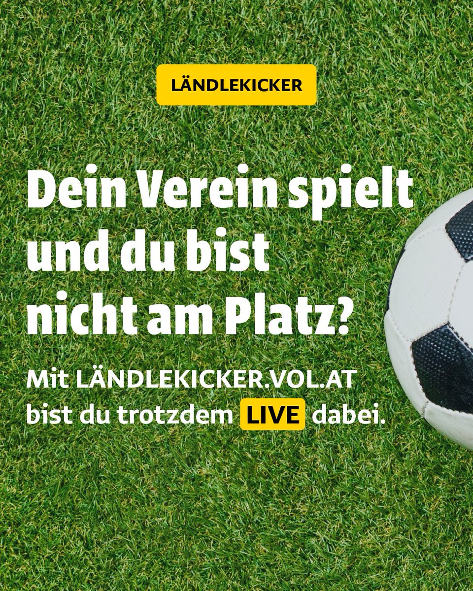 ⚽⚡ Super-Samstag im Ländle! Am 10. Mai stehen ganze 49 Spiele auf dem Programm – von der Bundesliga bis zur 3. Landesklasse! Alle Partien werden live getickert – Tore, Highlights &amp; Emotionen direkt aufs Handy. 📲🔥

📍 vol.at/specials/laend…