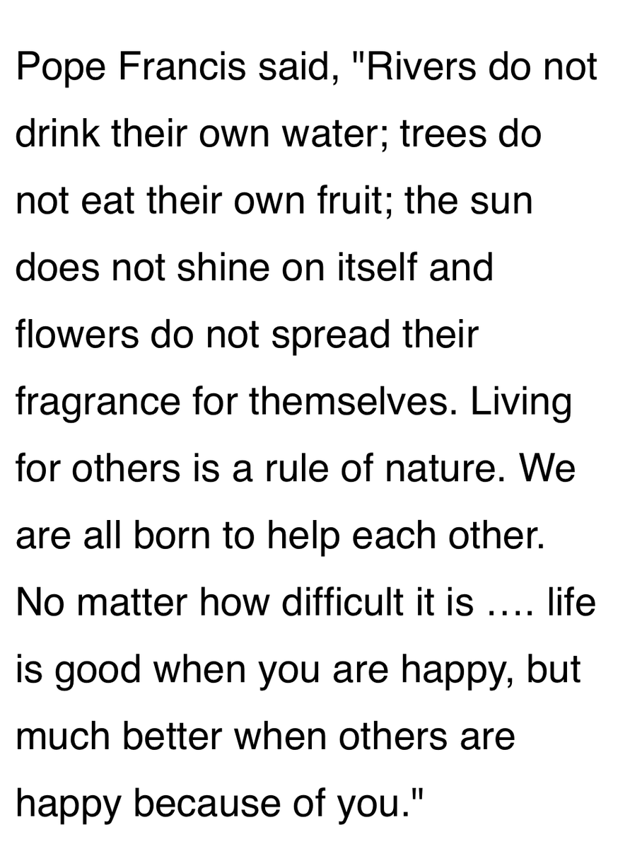 We need each other. No person is an island and no one can hoard everything.