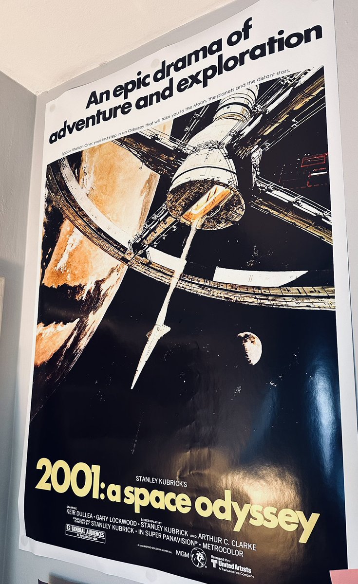 You know how sometimes people look up or to the side when thinking through something? I found myself looking in the same spot so thought it good to put a 2001 space odyssey poster there. I swear it helps