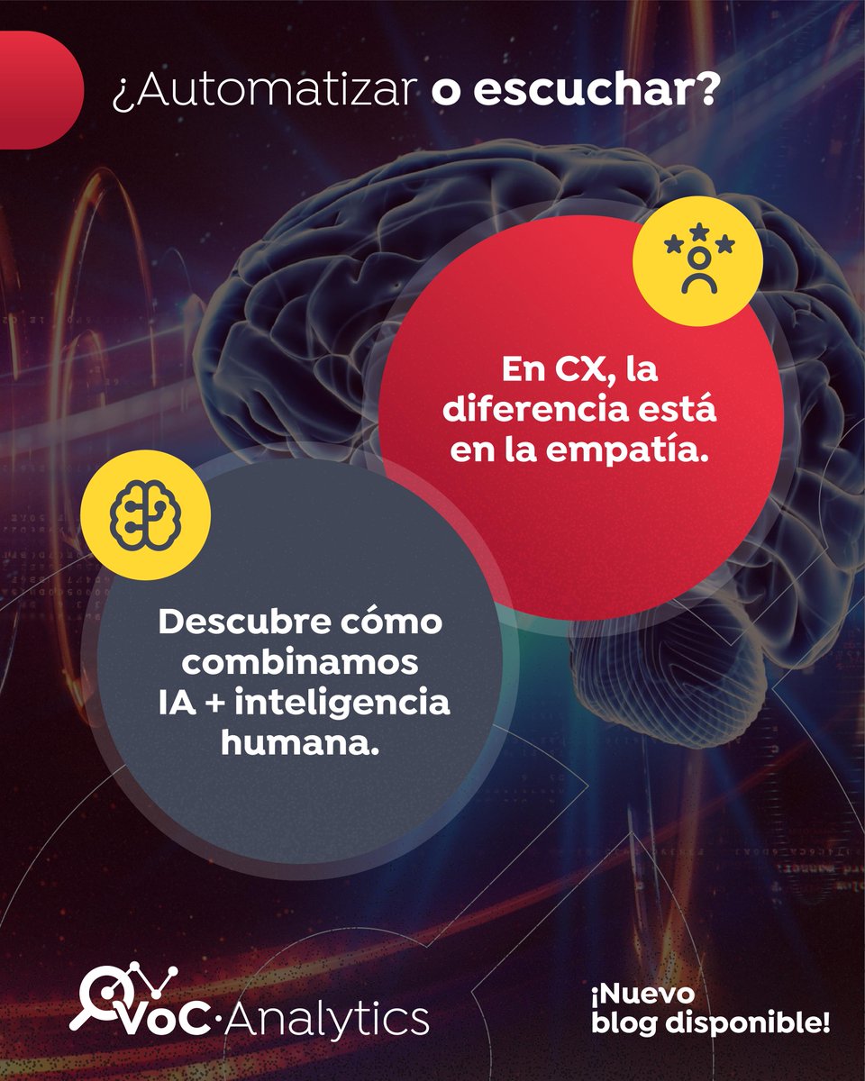 sixbell_corp's tweet photo. En este nuevo blog, te contamos qué aprendimos en Sixbell CX al combinar Inteligencia Artificial + inteligencia humana para lograr una experiencia realmente memorable.
 
Lee el blog completo aquí: 👉 https://t.co/sghW3E4Iuw

#SixbellCX #VOCAnalytics #CustomerExperience https://t.co/MVwZJz1GLN