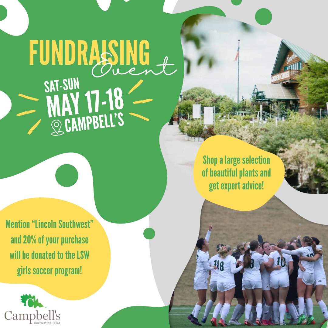 Silver Hawks Booster Club (@silverhawksbc) on Twitter photo The fundraiser starts TODAY! Get out and support your <a href="/lswgirlssoccer/">LSW Girls Soccer</a> team at Campbell's Nurseries this weekend!
#LSW #LSWBoosters The fundraiser starts TODAY! Get out and support your <a href="/lswgirlssoccer/">LSW Girls Soccer</a> team at Campbell's Nurseries this weekend!
#LSW #LSWBoosters