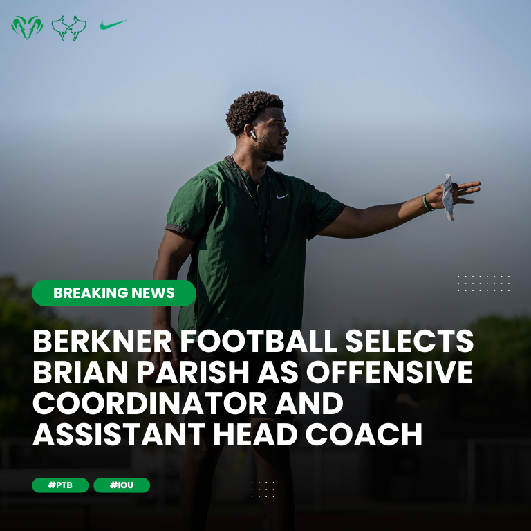 BERKNER FOOTBALL (@berknerfootball) on Twitter photo BREAKING NEWS! We are happy to announce our new Offensive Coordinator <a href="/BrianxParish/">Coach Parish</a>!!! Welcome BACK to The HERD!! #ProtectTheBrand #HERD #IOU BREAKING NEWS! We are happy to announce our new Offensive Coordinator <a href="/BrianxParish/">Coach Parish</a>!!! Welcome BACK to The HERD!! #ProtectTheBrand #HERD #IOU