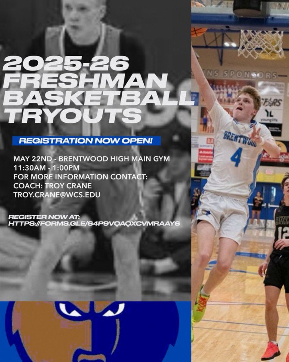 13 Days away from Freshman Basketball Tryouts! We are excited to Welcome future Bruins into our Family. Please be sure to register before May 22nd. #GoBruins #BringTheHavoc

forms.gle/C1NoXmGSknQSwp…