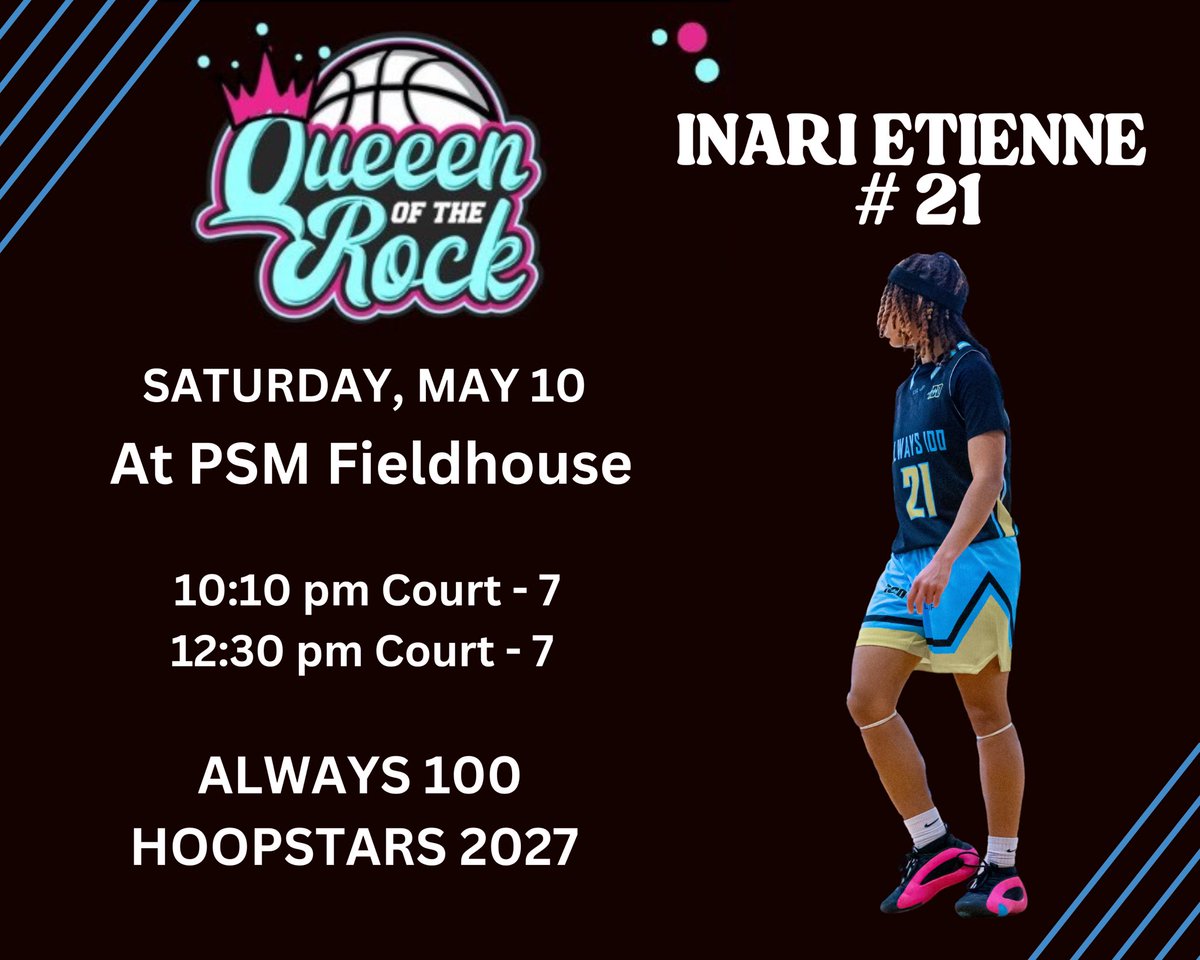 Schedule for this weekend at Queen of the Rock. <a href="/vjhAlways100/">Always 100</a> <a href="/Coach_LawyerB/">Lawyer Smith III</a>