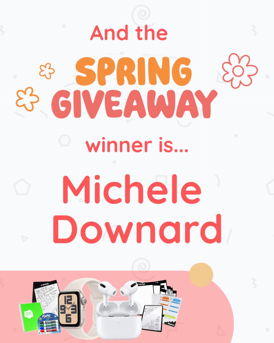 Wipebook's tweet image. 🌸 Big shoutout to @MrsDSpEd , Middle School Teacher from @BanningUnified  for winning our Spring Giveaway! 🎉

Stay tuned for our next giveaways — you could be the next winner! 🚀

#Wipebook #SpringGiveaway #TeacherGiveaway #InteractiveLearning #EducationMatters