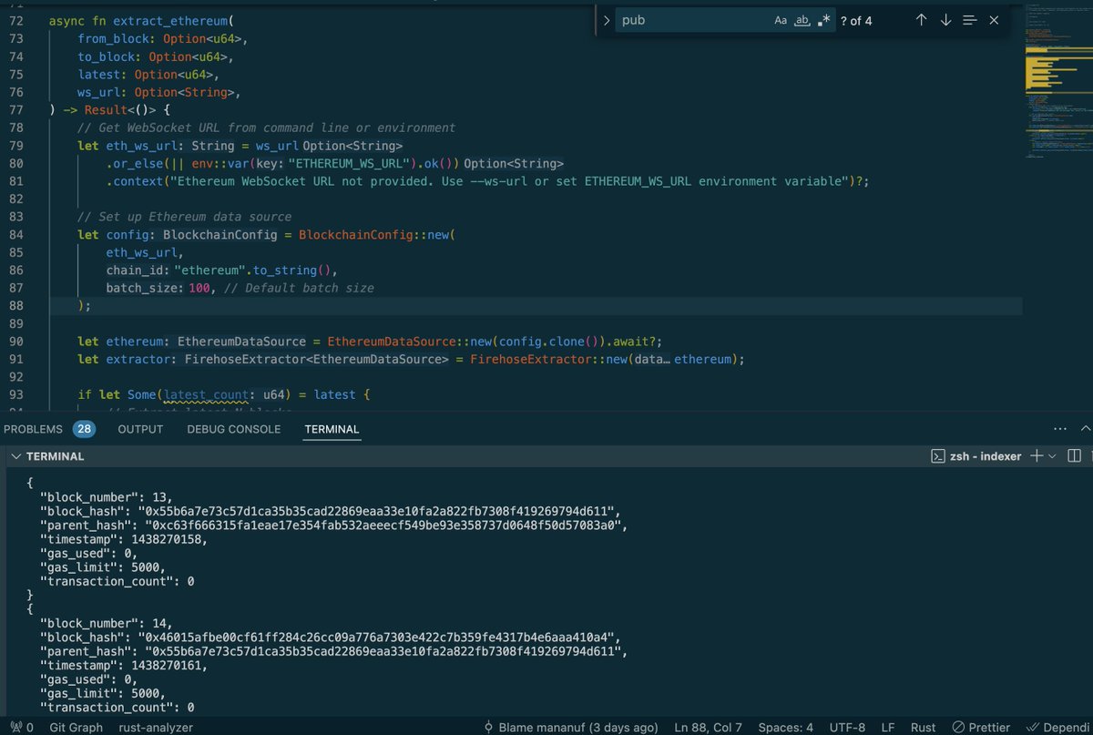 The_5thSon (@the_5thson) on Twitter photo EVOLVING OUR INDEXER ARCHITECTURE: From Alloy-rs to Firehose
After weeks of intensive R&D into blockchain indexing solutions, I'm excited to share a significant evolution in our protocol engineering approach.
Why the switch from Alloy-rs to Firehose?
ππΌππΌππΌ
<a href="/RareSkills_io/">RareSkills</a> EVOLVING OUR INDEXER ARCHITECTURE: From Alloy-rs to Firehose
After weeks of intensive R&D into blockchain indexing solutions, I'm excited to share a significant evolution in our protocol engineering approach.
Why the switch from Alloy-rs to Firehose?
ππΌππΌππΌ
<a href="/RareSkills_io/">RareSkills</a>