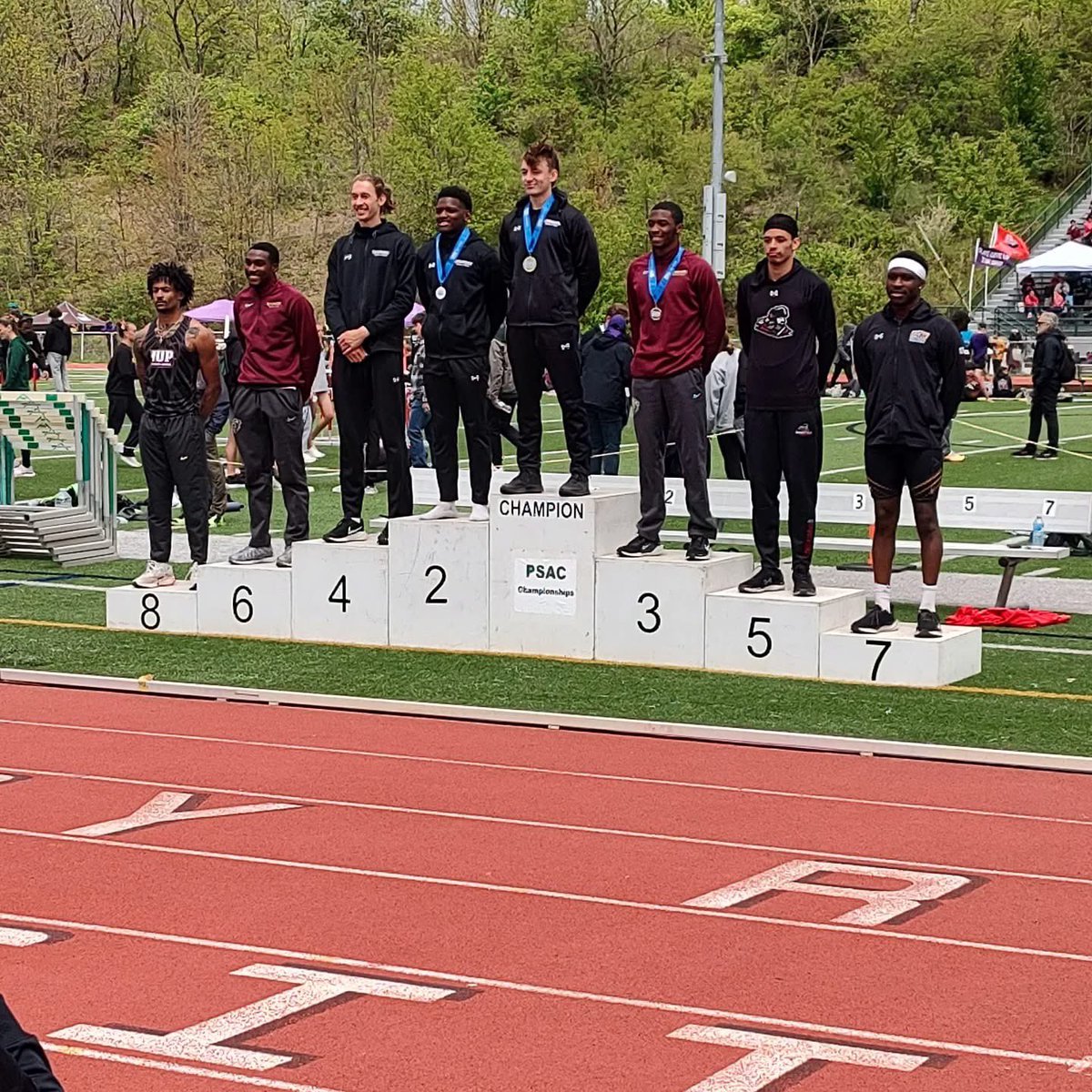 Cahsid 5th in the PSAC with a long jump of 23’31/2” we just got started