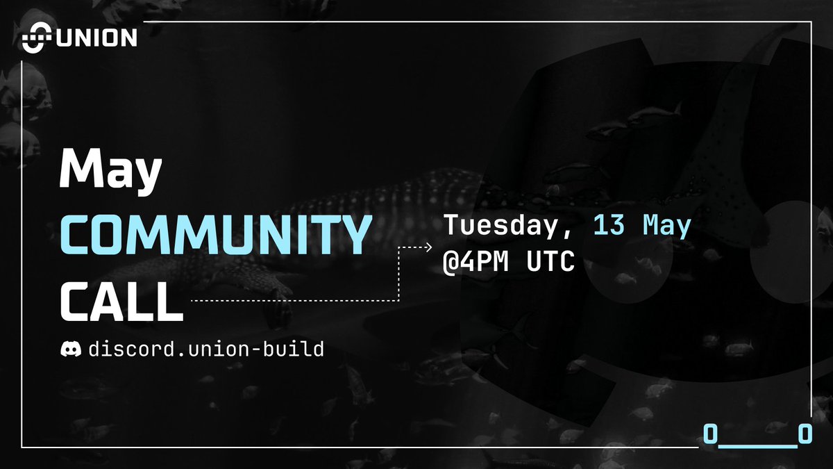 The May Community Call is next next week. You know the drill. Head to the Union Discord to set a reminder and stay in the loop ↓

discord.com/events/1158939…