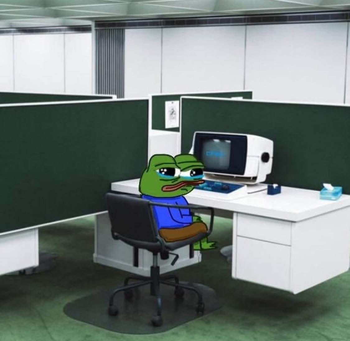 Whotfismick's tweet image. Me at my work desk because i was too shy to dance on tiktok