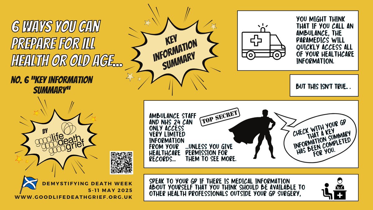 LifeDeathGrief's tweet image. The final part in our #DemystifyDeath comic strip...
The Key Information Summary - not often mentioned but very important. scimp.scot.nhs.uk/key-informatio…