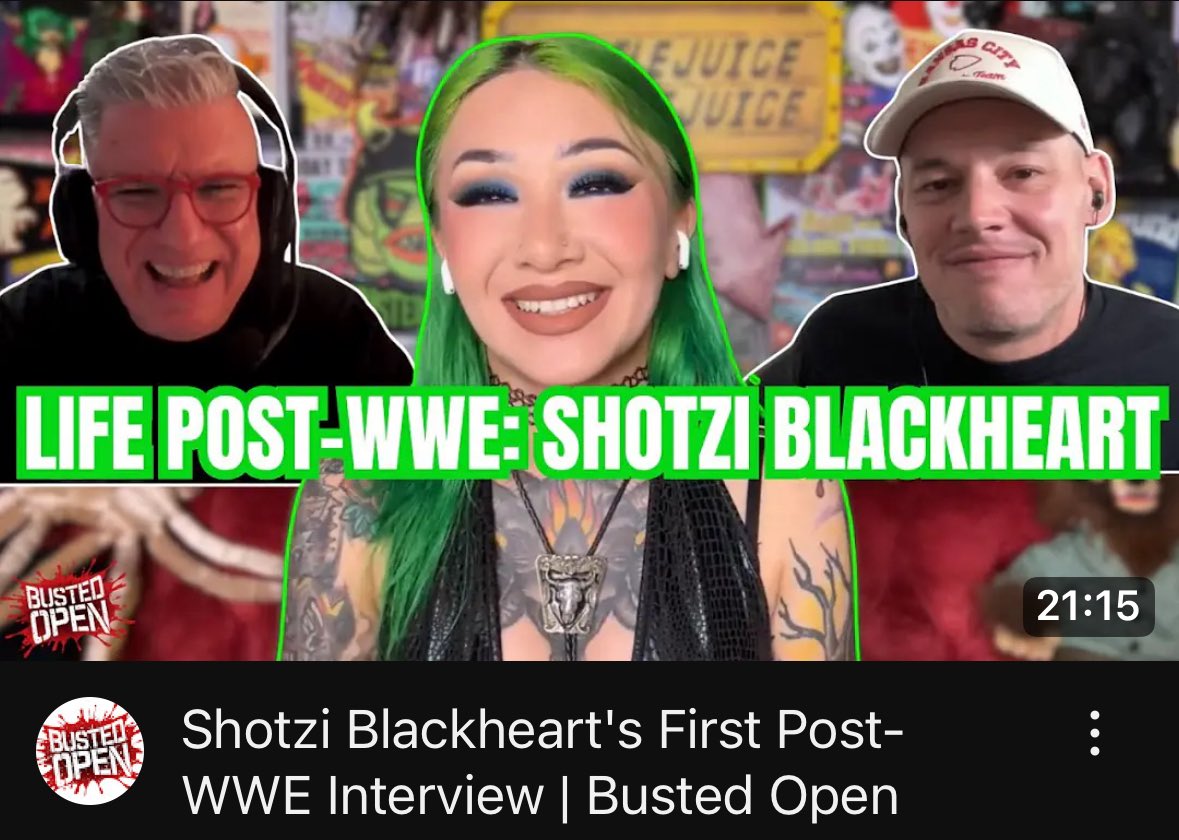 Shotzi (@shotziwwe) on Twitter photo Just the start of me telling my story
<a href="/BustedOpenRadio/">SiriusXM Busted Open</a>
youtu.be/TwOrQYr96Y4?si… Just the start of me telling my story
<a href="/BustedOpenRadio/">SiriusXM Busted Open</a>
youtu.be/TwOrQYr96Y4?si…