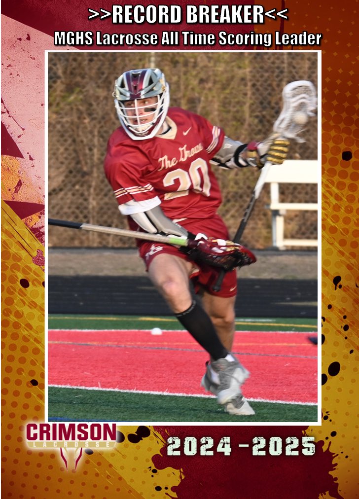 CONGRATULATIONS to <a href="/RP2Lax/">Ricky Peterson Monmouth ‘29</a> who became the ALL TIME scoring leader last night for MGLAX with 197 goals! 🍁 

Hard work pays off! <a href="/RickyPetersonnn/">Ricky Peterson</a>