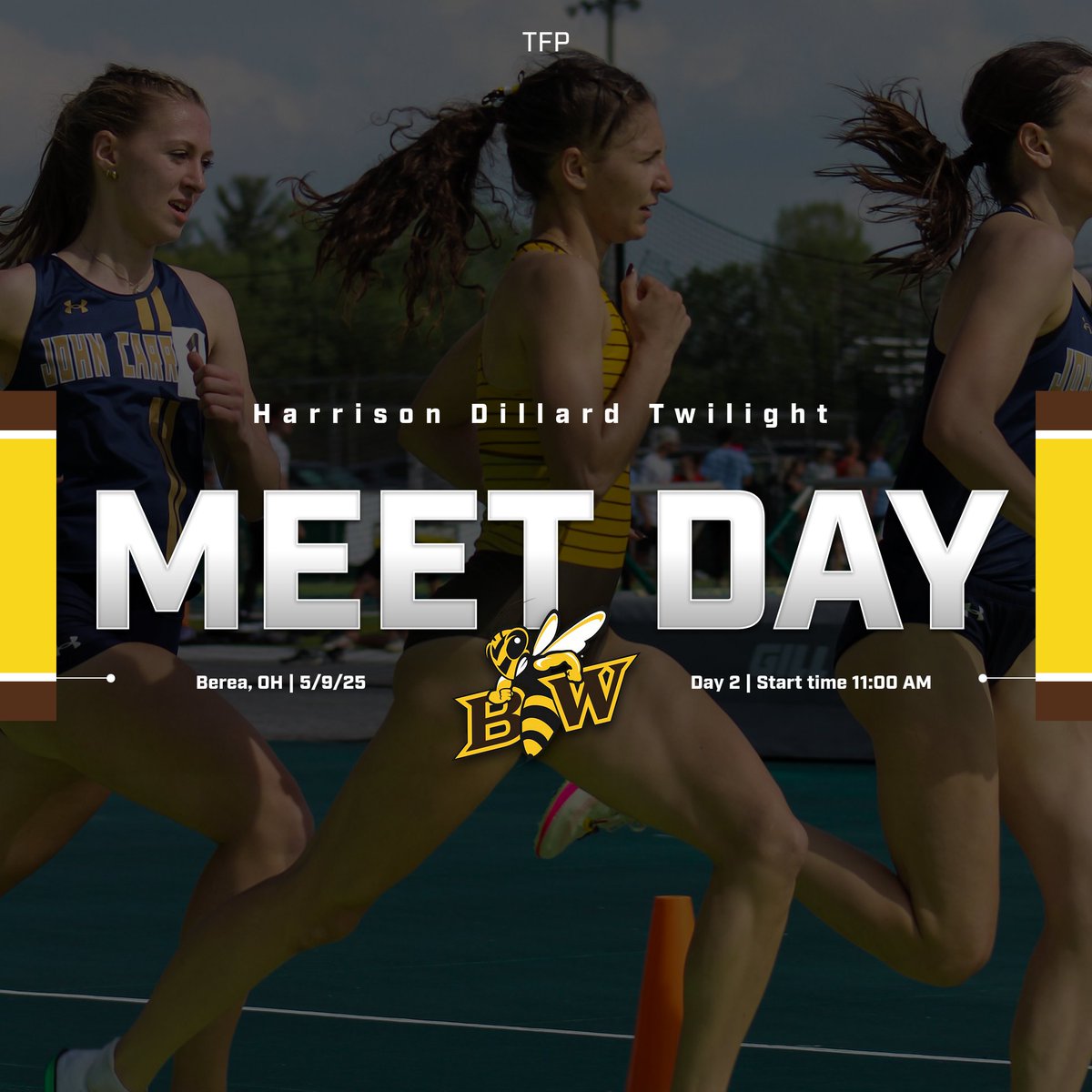 Get ready for some Twilight magic! It's day 2 of our very own Harrison Dillard Twilight Meet. Field events start at 11:00 AM with running events to follow at 2:10 PM.  We hope to see you there!
#bwtfp #ncaad3 #trackandfield #baldwinwallace