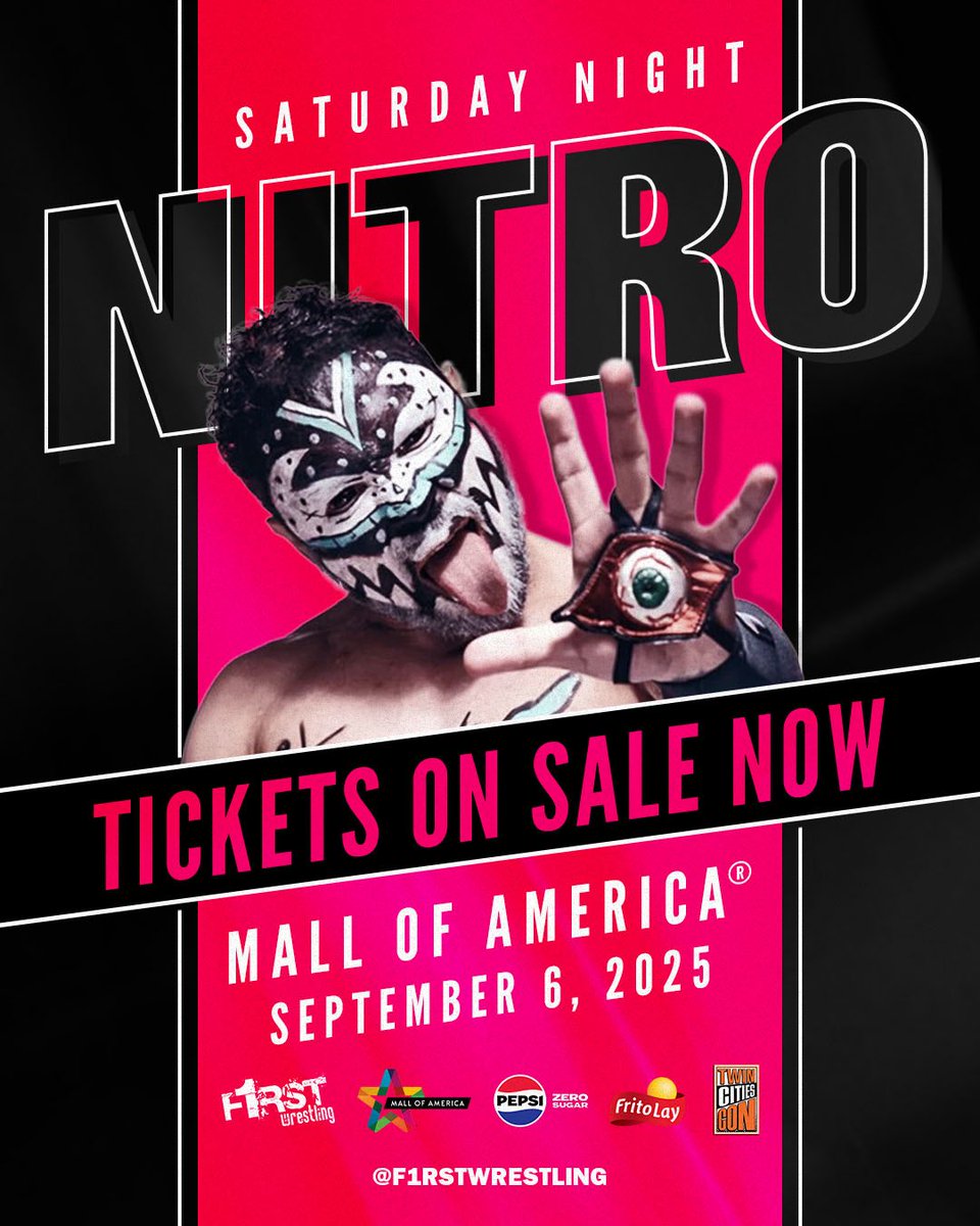 Arik Cannon (@arikcannon) on Twitter photo 🚨TICKETS ARE ON SALE NOW🚨
<a href="/f1rstwrestling/">F1RST Wrestling</a> presents
#SaturdayNightNitro
September 6, 2025
<a href="/mallofamerica/">Mall of America</a>
Bloomington, MN
All Ages Welcome
🎟️ tix.mallofamerica.com/wrestle 🚨TICKETS ARE ON SALE NOW🚨
<a href="/f1rstwrestling/">F1RST Wrestling</a> presents
#SaturdayNightNitro
September 6, 2025
<a href="/mallofamerica/">Mall of America</a>
Bloomington, MN
All Ages Welcome
🎟️ tix.mallofamerica.com/wrestle