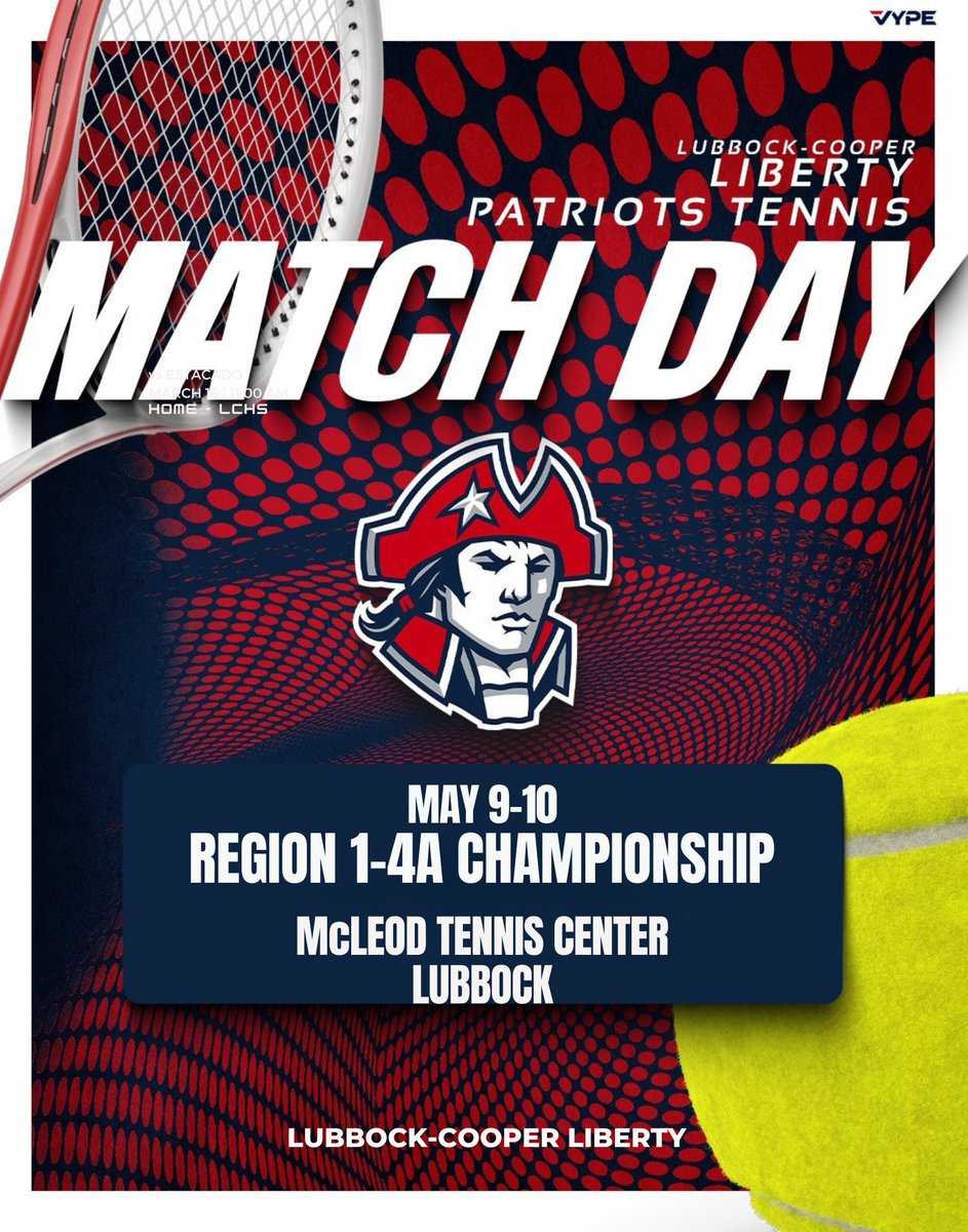 .<a href="/Liberty10S_LCP/">Liberty Patriot Tennis</a> Good luck, Patriots!
#LCPfamily #PatriotCulture