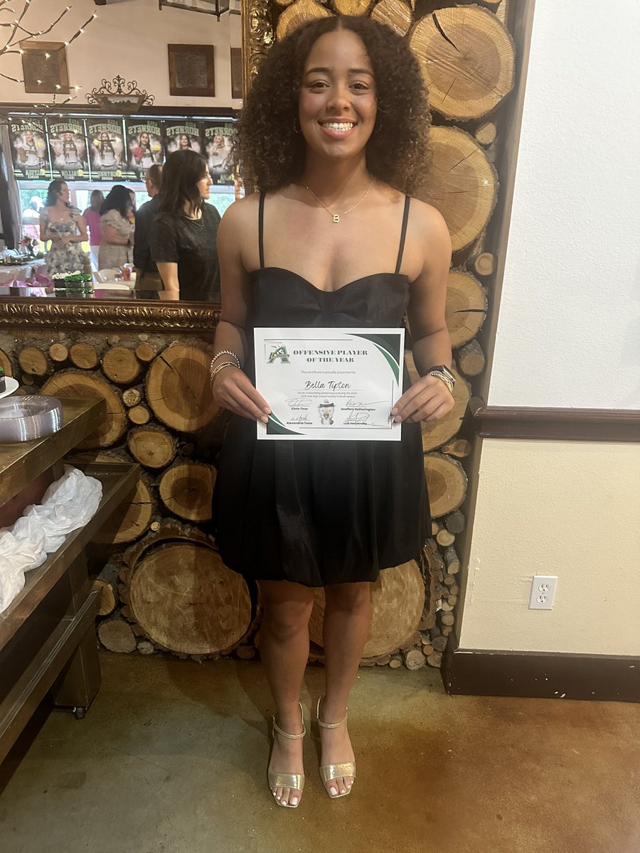 Bella Tipton (@its_bellatip17) on Twitter photo Offensive Player of the year for <a href="/azlesb/">Azle Lady Hornet Softball</a> Finished my sophomore year with 49 at bats, a .388 BA, and a 1.209 OPS. We had some tough teams in our district so it’s nice to be recognized. Now on to summer ball. <a href="/MrCTiner/">Coach Tiner</a> <a href="/dtitanssoftball/">titanssoftball</a> <a href="/BUMoore/">Glenn Moore</a> <a href="/LineDsoftball/">Line Drive Media</a> <a href="/los_stuff/">Carlos Arias</a> Offensive Player of the year for <a href="/azlesb/">Azle Lady Hornet Softball</a> Finished my sophomore year with 49 at bats, a .388 BA, and a 1.209 OPS. We had some tough teams in our district so it’s nice to be recognized. Now on to summer ball. <a href="/MrCTiner/">Coach Tiner</a> <a href="/dtitanssoftball/">titanssoftball</a> <a href="/BUMoore/">Glenn Moore</a> <a href="/LineDsoftball/">Line Drive Media</a> <a href="/los_stuff/">Carlos Arias</a>