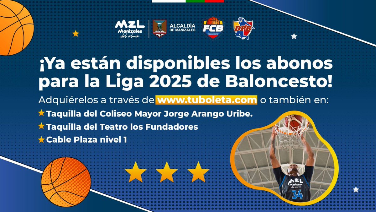 infolibrecol's tweet image. @Sabiosbc inicia su temporada 2025. Compra boletería en nuevos puntos como Cable Plaza y el Teatro Los Fundadores. Conoce las fechas de los partidos. Más información en infolibre.co

infolibre.co/boleteria-sabi…