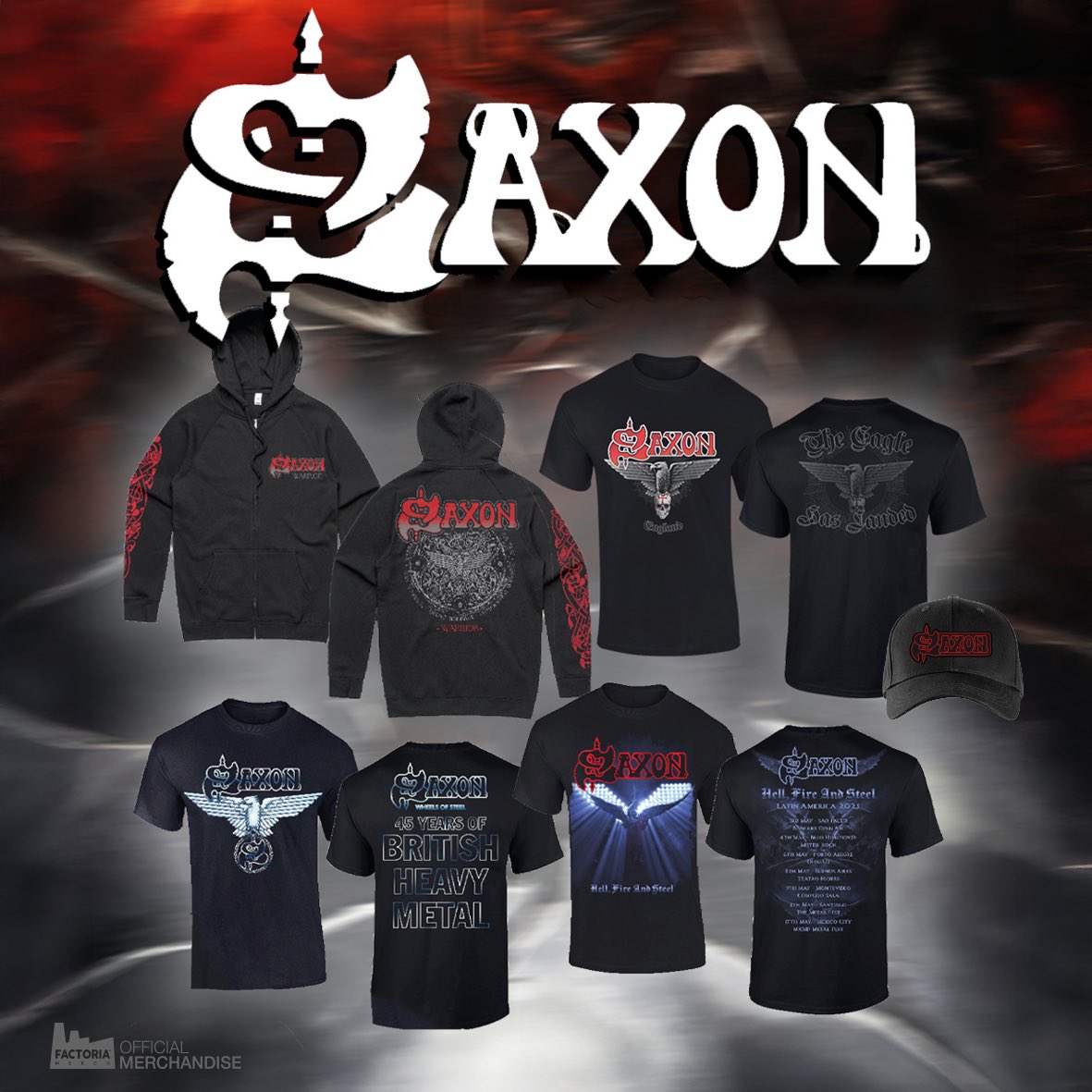 FactoriaMerch's tweet image. HOY estamos en montevideomusicbox con todo el merch 2025 de saxon.official🔥