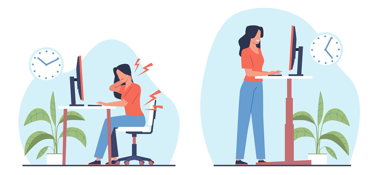 Sit-stand desks are proving to be very popular with home and office workers, but what are the main pros and cons? 

✅ Pros: Better posture, mood boost, calorie burn! 

❌ Cons: Leg pain, costly, and not a substitute for movement.
