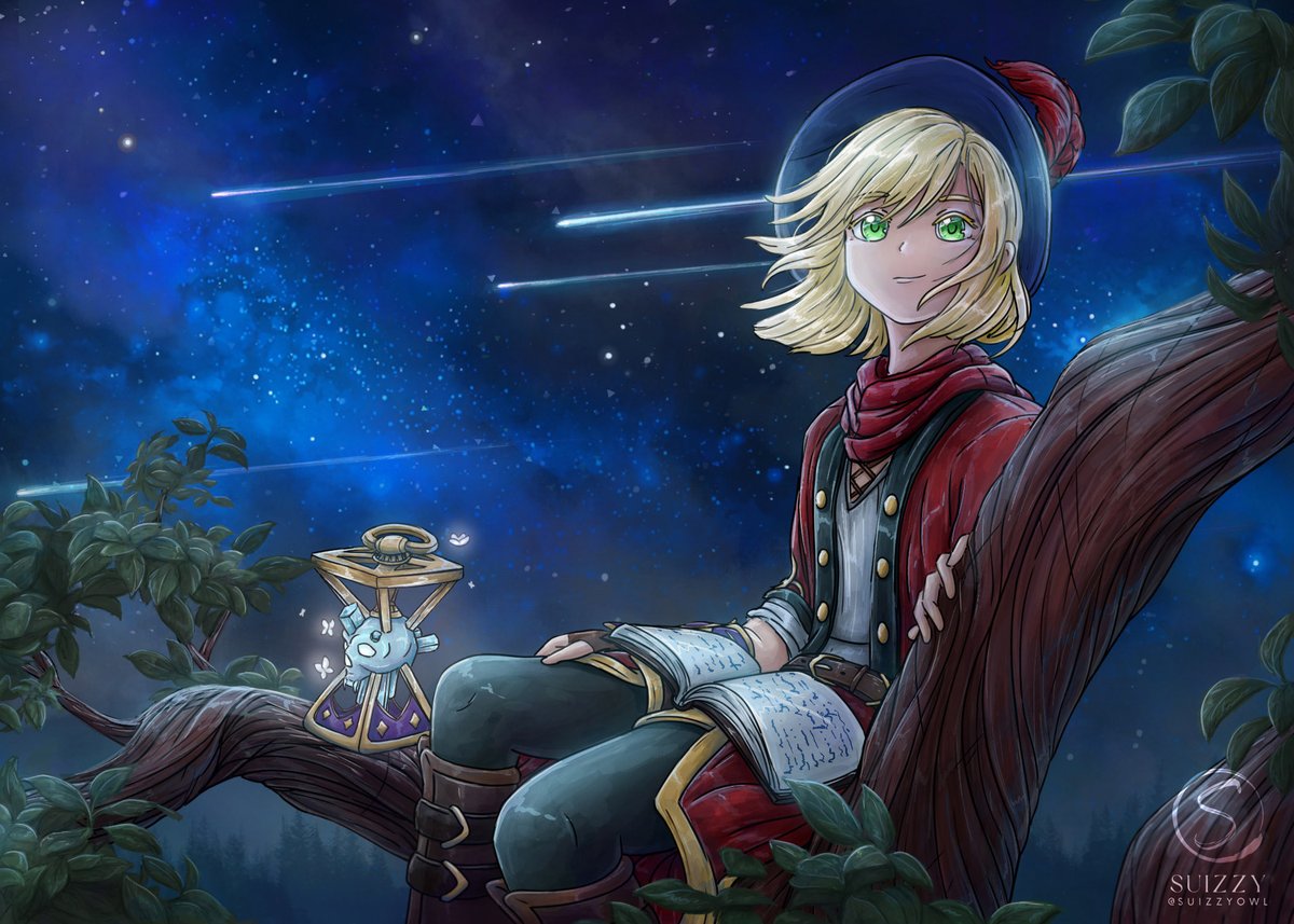 SuizzyOwl's tweet image. Stars Guiding Lost Souls π«
Featuring @TaffingSpy #RuneScape character Florin!
Really have enjoyed creating night scenes π©΅
#RS3 #runescapeart #runescapeartist #art #digitalart