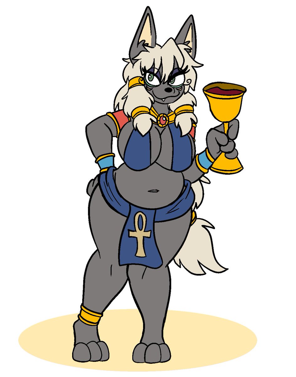 evilmeefa's tweet image. Today we have Meresankh, a lovely jackal belonging to @RewdCeviche on Twidder.