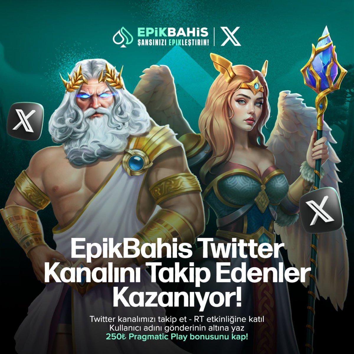 😍 EpikBahis Twitter Kanalını Takip Edenler Kazanıyor!

✅ Twitter kanalımızı takip et
✅ RT etkinliğine katıl
✅ Kullanıcı adını gönderinin altına yaz

😇 250₺ Pragmatic Play bonusunu kap!

😎 Şansınızı Epikleştirin

📅 Son Katılım 14 Mayıs 23:59