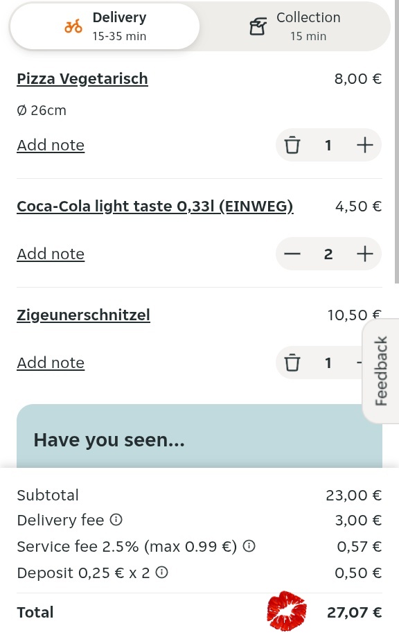 Cuckis aufgepasst!!!
Mein Alpha und ich wollen bei Lieferando bestellen.
Wer übernimmts? Gutschein, Echtzeit oder PayPal 😜
27,07€ aufrunden auf 30€ f*tzen!! 
#findombubble #geldsklave #paypig #zahlsklave #findomslave