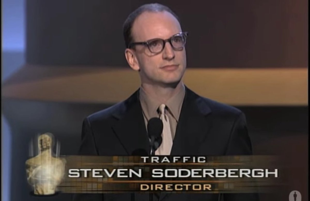 mrbrianrowe's tweet photo. Wild to think Traffic went four for five on Oscars night, taking Editing, Adapted Screenplay, Supporting Actor for Benicio Del Toro, and Director for Steven Soderbergh, but still couldn’t win Picture. https://t.co/E8ASGMlWUZ