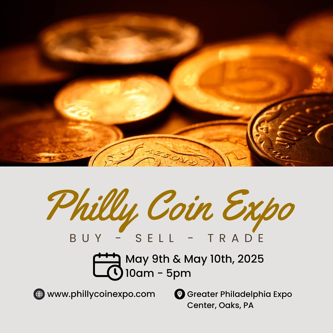 PhillyExpoOaks's tweet image. Open Now!  Philly Coin Expo

May 9-10  |  Hall D

phillycoinexpo.com
—

Follow more events at Expo and the Fairgrounds:
📆 phillyexpocenter.com/calendar
📥 phillyexpocenter.com/newsletter
—-

#makeitmontco #coinshow #coincollectors #collectors #phillyevents #phillysuburbs