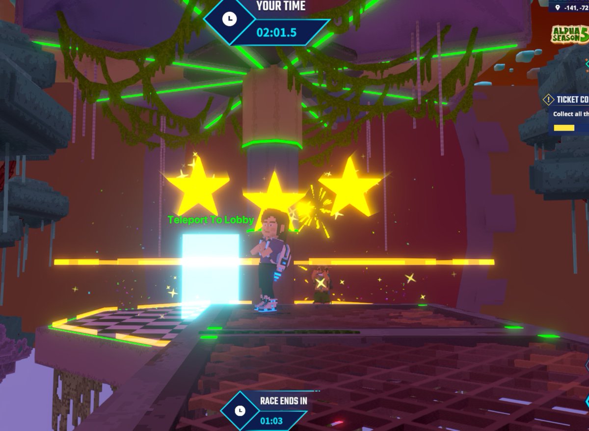 Definitely could've trained a bit more for this marathon in <a href="/TheSandboxGame/">The Sandbox</a> 🥵 tsbga.me/TheSandbox #AlphaSeason5