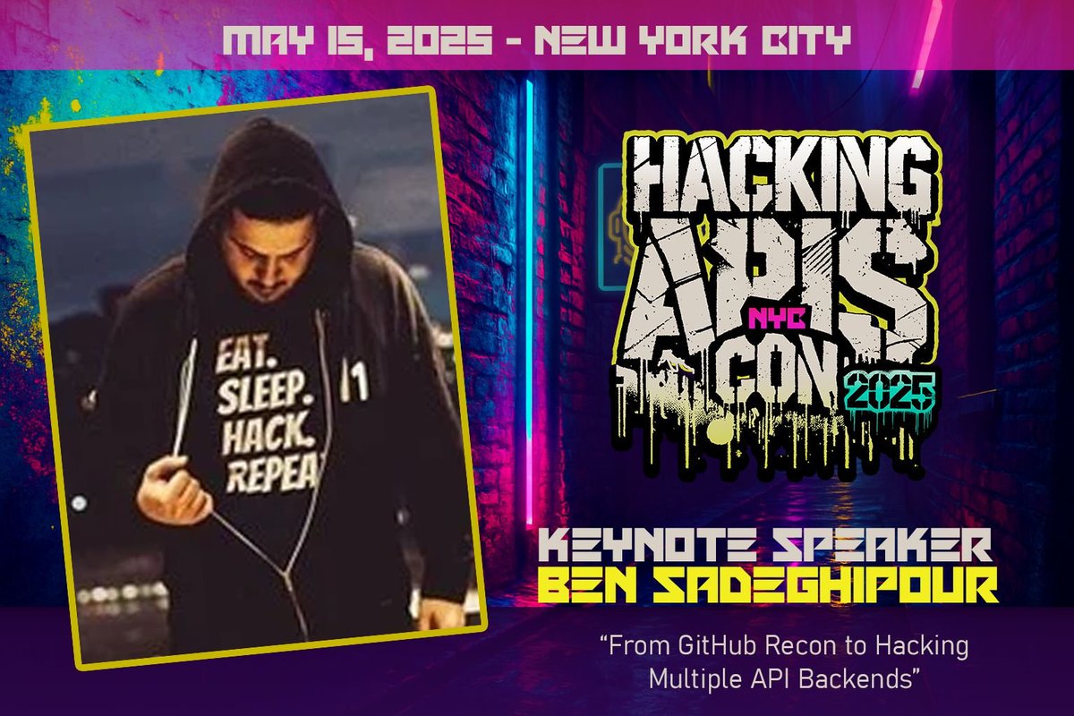 Ben Sadeghipour (@nahamsec) on Twitter photo I'm headed to NYC next week to speak at <a href="/APIdaysGlobal/">apidays Global</a> and be a part of their 'Hacking API Conference' Track as their keynote speaker! 🗽 If you're in the NYC area, I'd love to connect and talk hacking.
Get your tickets to the conference here 👉🏼 lnkd.in/g8TsfihP I'm headed to NYC next week to speak at <a href="/APIdaysGlobal/">apidays Global</a> and be a part of their 'Hacking API Conference' Track as their keynote speaker! 🗽 If you're in the NYC area, I'd love to connect and talk hacking.
Get your tickets to the conference here 👉🏼 lnkd.in/g8TsfihP