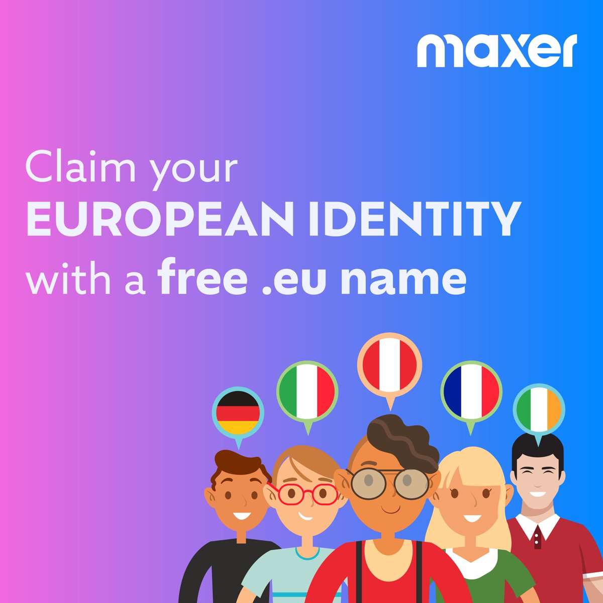 🇪🇺 European Diversity Month 📣

Register one of these: 🇦🇹 .at | 🇧🇪 .be | 🇨🇿 .cz | 🇫🇮 .fi | 🇫🇷 .fr | 🇩🇪 .de | 🇮🇪 .ie | 🇮🇹 .it | 🇳🇱 .nl | 🇵🇱 .pl | 🇵🇹 .pt | 🇪🇸 .es | 🇸🇪 .se  
- Get a FREE .eu domain with every order! 🎉

More info: 👉 maxer.com/europe-month
Promo code: eu4free🛒