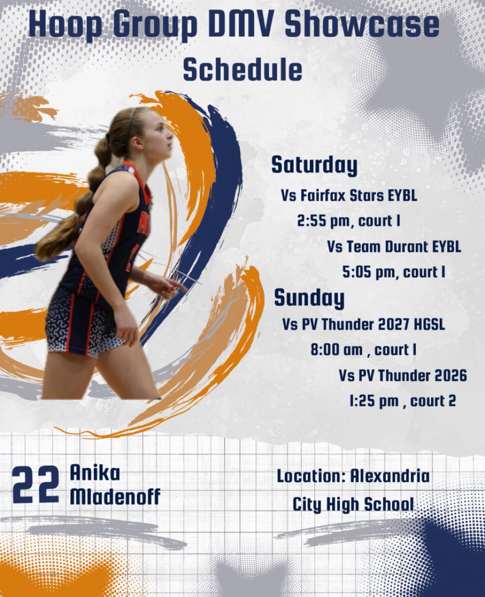 Anika Mladenoff (@anikamladenoff) on Twitter photo Come check me and my <a href="/Motion2027/">Mid-Penn Motion 2027 (HGSL & HGPL)</a> teammates out this weekend at Hoop Groups DMV Showcase! <a href="/mid_penn_motion/">Mid-Penn Motion Basketball</a> <a href="/hgsl_girls/">Hoop Group Girls</a> Come check me and my <a href="/Motion2027/">Mid-Penn Motion 2027 (HGSL & HGPL)</a> teammates out this weekend at Hoop Groups DMV Showcase! <a href="/mid_penn_motion/">Mid-Penn Motion Basketball</a> <a href="/hgsl_girls/">Hoop Group Girls</a>