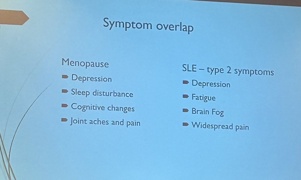 Cassy Sims, MD (@drcassysims) on Twitter photo There is overlap in symptoms between #menopause and #lupus disease activity
This is an opportunity for rheumatologists to assess lupus disease measures (labs, imaging, exam) to help distinguish from menopause related symptoms. <a href="/RheumNow/">Dr. John Cush</a> There is overlap in symptoms between #menopause and #lupus disease activity
This is an opportunity for rheumatologists to assess lupus disease measures (labs, imaging, exam) to help distinguish from menopause related symptoms. <a href="/RheumNow/">Dr. John Cush</a>