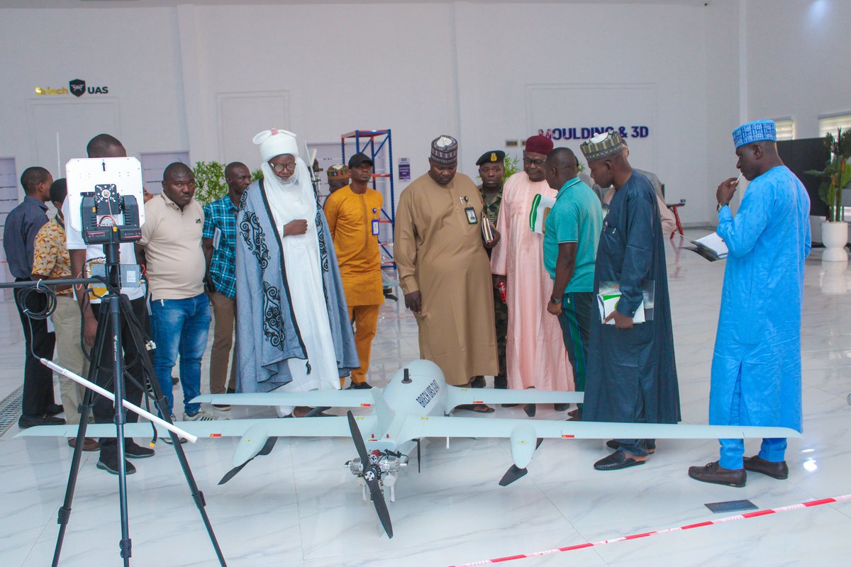 BriechUAS's tweet photo. Honoured to host the Emir of Nasarawa, Alhaji Ibrahim Usman Jibril, CON &amp; CP Shettima at Briech UAS HQ.
They witnessed our combat-ready, made-in-Nigeria drones in action.
A proud moment for local innovation &amp; national security. 🇳🇬
#BriechUAS #MadeInNigeriaDrones #AerialSecurity https://t.co/Q0wZVst9Oc