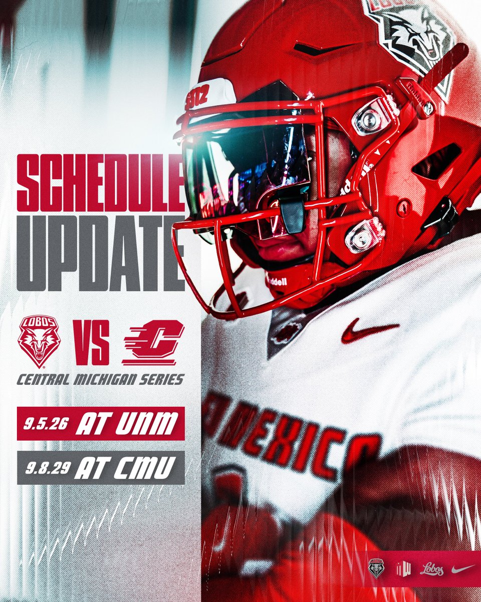 🚨 Future Schedule Update🚨 

The Lobos will face Central Michigan in 2026 &amp; 2029 ⏳ 

#GoLobos | 🐺🆙