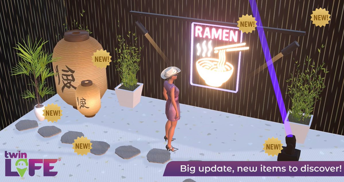 TwinLifeX's tweet photo. 🔥 Big update on TwinLife!
🌿 New deco, ramen vibes, zen lights &amp; more!
✨ Come explore the latest items!

To receive the game for free at launch,
fill out the whitelist form here:
https://t.co/oS00Lshc67

#TwinLife #Update #NewItems
#VirtualWorld #Gamers #sims4 #sims5 https://t.co/EpiOHwkX5E