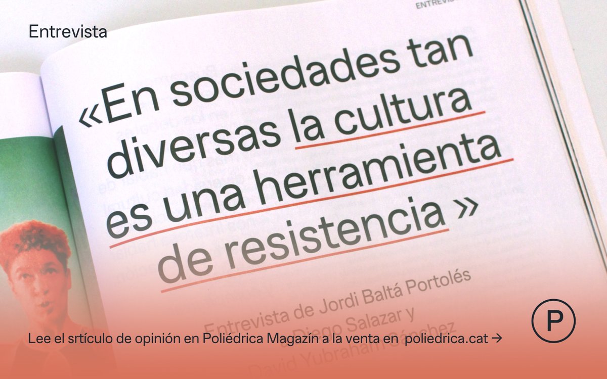 "Existe el riesgo, y está pasando a nivel global, de que la institución deje de emitir un discurso favorable a la diversidad"

En Poliédrica Magazín, <a href="/jordibalta/">Jordi Baltà Portolés</a> conversa con <a href="/Diegosalazar_/">Diego Salazar</a> y David Yubraham, sobre la diversidad en el ecosistema cultural.

poliedrica.cat/es/anuarios/