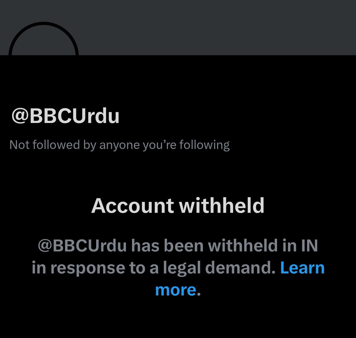 Dr. Archna Thakur (@drarchnathakur1) on Twitter photo Indian government banned BBC Urdu's X account in India.
#IndiaPakistanWar #operation_sindoor Indian government banned BBC Urdu's X account in India.
#IndiaPakistanWar #operation_sindoor