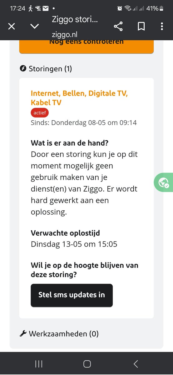 Yes we staan op zwart <a href="/ZiggoWebcare/">Ziggo</a> eindelijk hopelijk het probleem gevonden hoop ik
