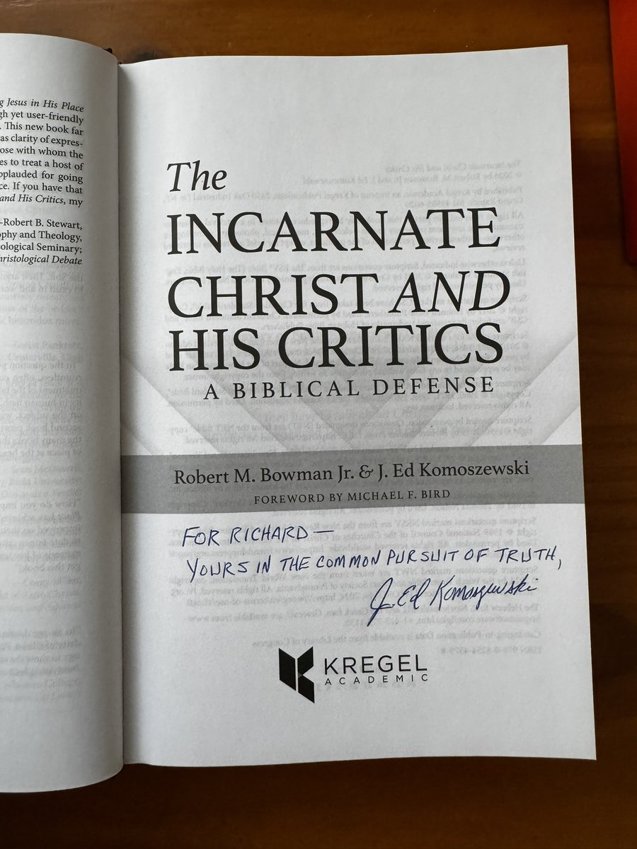 I’ve been enjoying my conversations with Christian author and Biblical scholar <a href="/EdKomoszewski/">J. Ed Komoszewski</a>.

He recently gave me an autographed copy of his latest book. And I was fortunate enough to spend an evening with him and his wife at their home in Texas. 

Don’t worry, The Incarnate